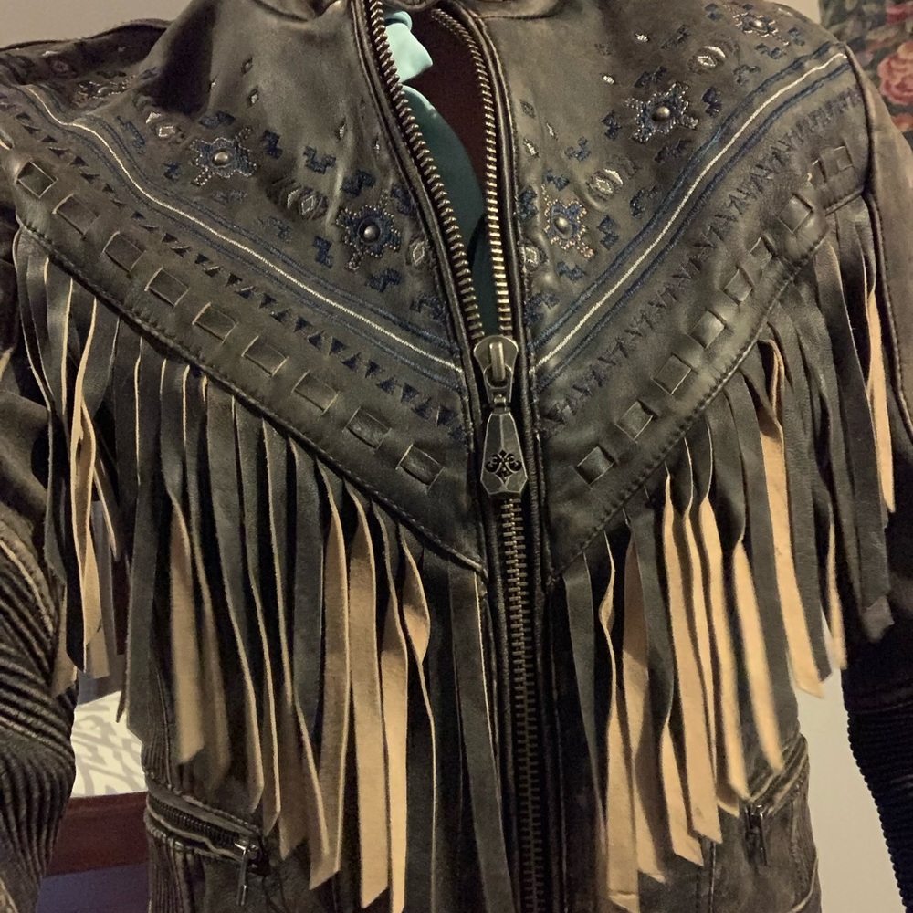 Brand new affliction leather jacket! - Picture 8 of 8